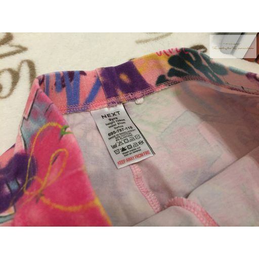 Next 9 év 134 cm színes mintás pamut lány legging újszerű,hibátlan