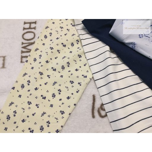George 4  - 5  év 104 - 110  cm  kék- -csíkos-nyuszi és virágmintás pamut lány  legging szett 4 db   új, címkés