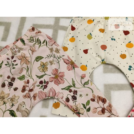 Next 3-6 hó  68 cm gyümölcs és virágmintás vékony pamut lány legging szett 3 db-újszerű, hibátlan
