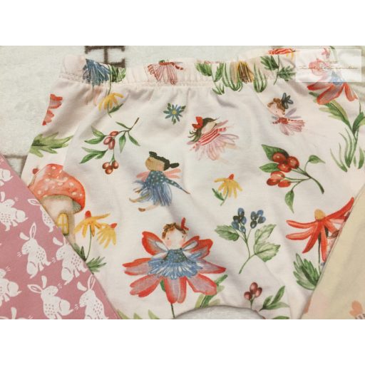 Next up to 3 month 6 kg  nyuszi - domba-angyalka mintás pamut lány legging szett 3 db újszerű,hibátlan