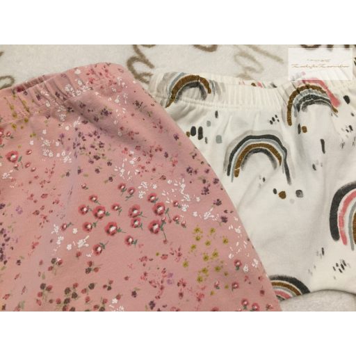 Next újszülött 3,4 kg 50-56 cm 2 db és 1 db up to 1 month pamut lány legging szett 3 db - újszerű,hibátlan