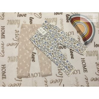   George 9-12 hó 74-80 cm virágmintás pamut lány legging szett - új, címkés