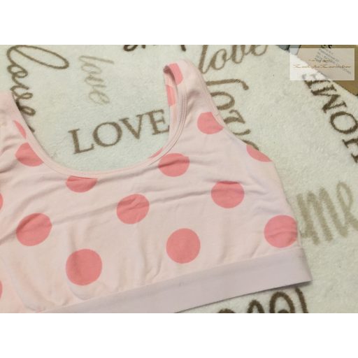 Next 11-12 év 152 cm rózsaszín pöttyös pamut lány melltartó - újszerű,hibátlan