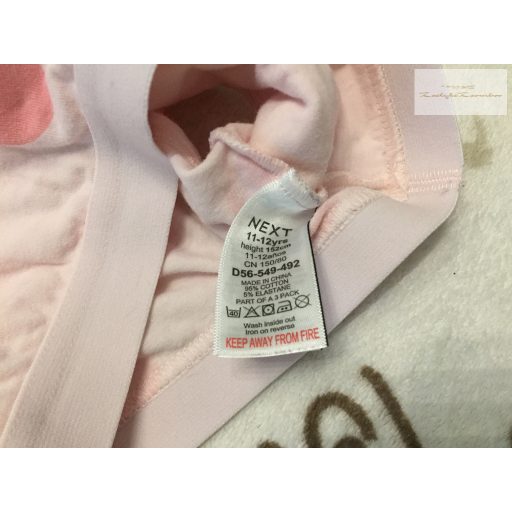 Next 11-12 év 152 cm rózsaszín pöttyös pamut lány melltartó - újszerű,hibátlan
