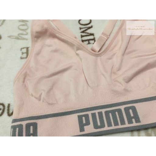 Puma M (12-14 év) rózsaszín - szürke lány sport melltartó - újszerű, hibátlan