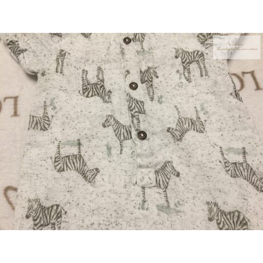 TU 9-12 hó  74-80 cm zebra mintás nagyon puha duplagéz fiú napozó - újszerű, hibátlan