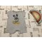 Disney at C§A 6-9 hó  68 - 74 cm szürke csíkos Mickey mintás pamut fiú napozó - újszerű, hibátlan