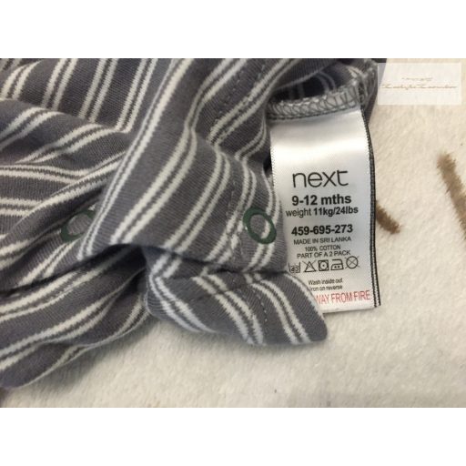 Next 9 - 12 hó 80 cm Cool like Daddy feliratos , maci fej mintás pamut fiú napozó- új, szettet bontottam