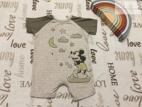 Disney at George 9 - 12 hó  74-80 cm Mickey mintás pamut fiú napozó  -újszerű,hibátlan - kisebb