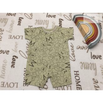   Disney at George 6 - 9 hó 68-74 cm khaki, Mickey mintás pamut fiú napozó - újszerű,hibátlan