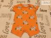 John Lewis újszülöttre való 56 cm, 4,1 kg narancssárga, cica mintás vékony pamut lány napozó -újszerű,hibátlan
