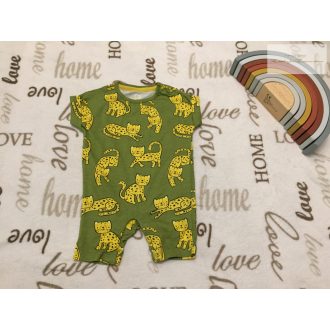   Fred§Flo up to 1 month 56 cm zöld, sárga tigris mintás vékony pamut fiú  napozó- új, szettet bontottam