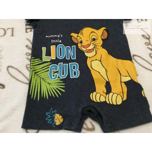 Disney at Primark 0-3 hó 56-62 cm Simba mintás pamut fiú napozó-újszerű,hibátlan
