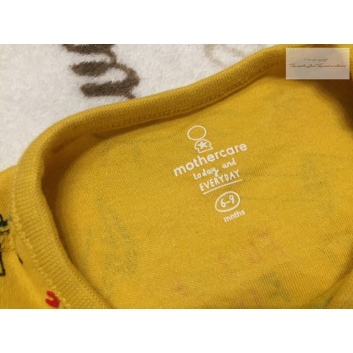 Mothercare 6-9 hó 9 kg sárga, dinó - kutya-nap mintás pamut fiú napozó - új, csak lecímkézve