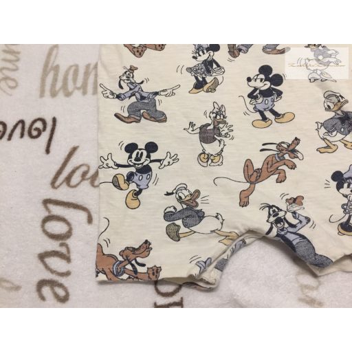 George 9 - 12 hó 74 - 80 cm bézs, Mickey-Plutó-Minnie mintás vékony pamut  napozó - újszerű,hibátlan