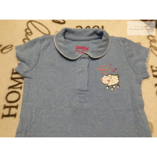 Lupilu 3-6 hó 62-68 cm világoskék, bárány mintás pamut lány napozó-újszerű,hibátlan