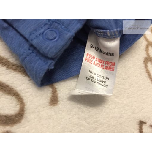 Matalan 9 -12 hó 74 -80 cm  csíkos, dinó mintás vékony pamut fiú napozó újszerű,hibátlan