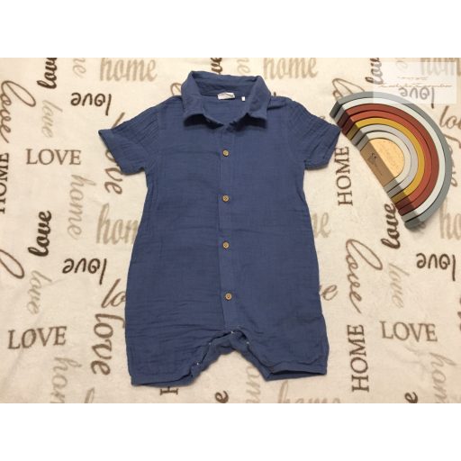 Fred§Flo 18 - 24 hó 92 cm  sötétkék, puha duplagéz fiú napozó- újszerű,hibátlan