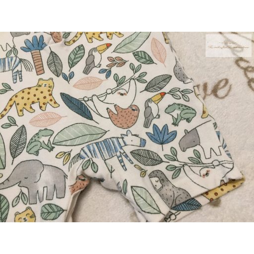 Nutmeg 9 - 12 hó 80 cm 10 kg tigris-zebra-majom mintás pamut fiú napozó újszerű,hibátlan