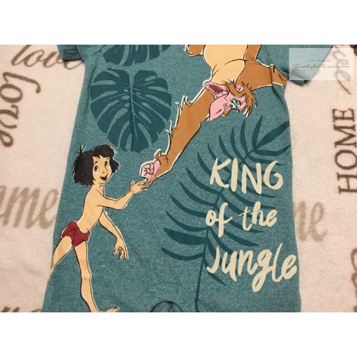 Disney 12-18 hó 80- 86  cm zöld, Tarzan-dzsungel mintás pamut fiú napozó- újszerű,hibátlan