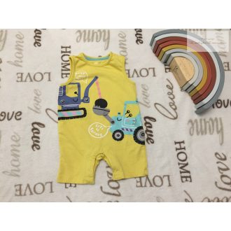 Fred§Flo up to 3 month 62 cm sárga, színes markoló mintás pamut fiú napozó - újszerű,hibátlan   Fred§Flo up to 3 month 62 cm sárga, színes markoló mintás pamut fiú napozó - újszerű,hibátlan