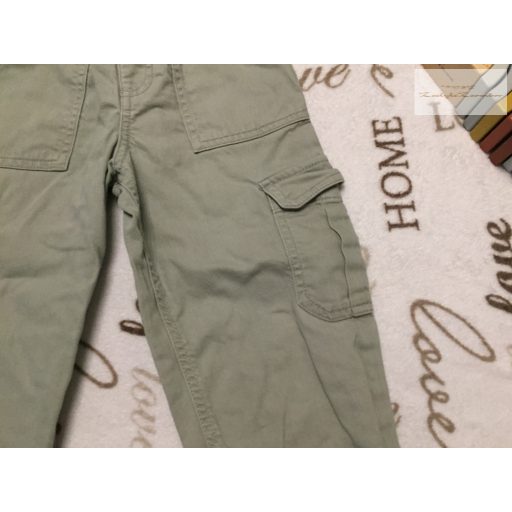 Primark 5-6 év 116 cmzöld, oldalt zsebes vékonyabb farmer paperbag lány nadrág- újszerű,hibátlan