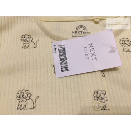 Next 2-3 év 98 cm zebra-oroszlán  mintás bordázott pamut fiú napozó szett 2 db-új, szettet bontottam