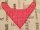 Piros alapon  fehér háromszög és kör mintás vékony polár hátuljú lány nyálkendő - one size - patentos