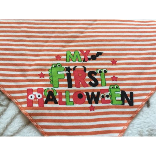 Nutmeg one size narancssárga fehér csíkos Halloween - es nyálkendő