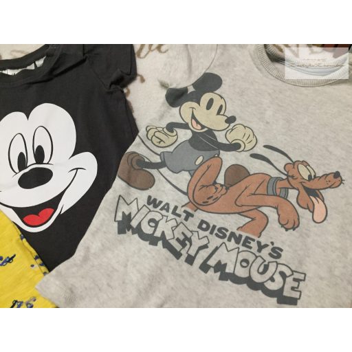 Mothercare, George, H§M  újszülött 50 - 56 cm 4,1 kg Mickey és jármű mintás pamut fiú napozó szett 3 db  újszerű,hibátlan