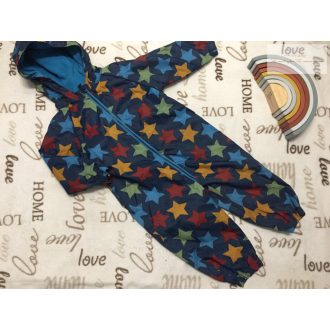 Next 18 - 24 hó 86-92 cm  kék, színes nagy csillag mintás törzs részen polár béléses fiú átmeneti overál/ overall-újszerű,hibátlan   Next 18 - 24 hó 86-92 cm  kék, színes nagy csillag mintás törzs részen polár béléses fiú átmeneti overál/ overall-újszerű,hibátlan