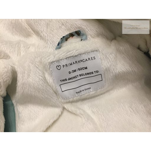 Primark 0-3 hó 4,5 kg halvány zöldes, színes virágmintás téli lány overál/ overall - újszerű,hibátlan