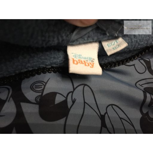 Disney 18- 24 hó 92 cm kék, Mickey mintás polár béléses fiú overál/ overall- újszerű,hibátlan