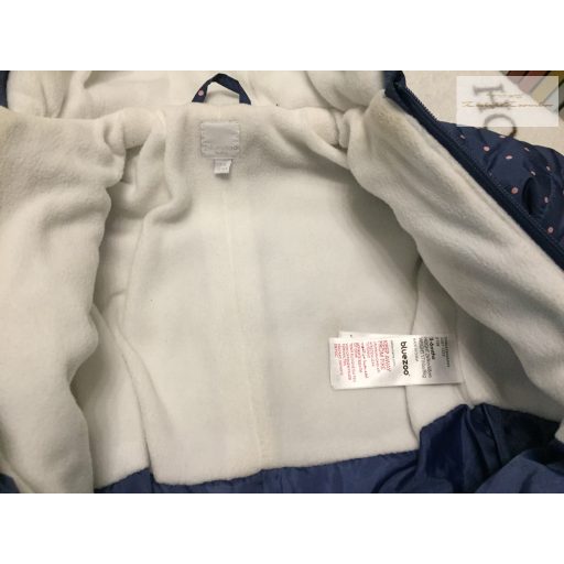 Bluezoo 3-6 hó 62-68 cm kék, rózsaszín  pöttyös, kisegér mintás lány téli overál/ overall - új, csak lecímkézve