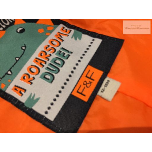 F§F 12  - 18 hó 80-86  cm zöld, krokodil mintás fiú esőoverál/ overall újszerű, hibátlan