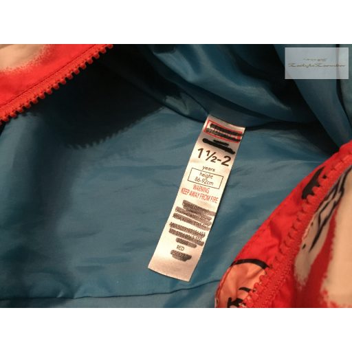 Marvel at George 18  - 24 hó  86 - 92 cm piros, Superhősök mintás dupla orkán fiú esőoverál/ overall - újszerű,hibátlan