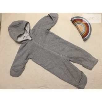   H§M 9 - 12 hó 80 cm szürke, polár - pamut fiú átmeneti overál / overall -újszerű,