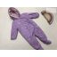 Mini Club 9-12 hó 74-80 cm lila, nyuszi - róka-kisegér mintás polár béléses lány téli overál/ overall- újszerű, hibátlan