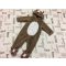 Mothercare 6-9 hó 9 kg  barna - fehér  rénszarvas fej mintás fiú overall/ overál -kezeslábas