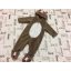 Mothercare 6-9 hó 9 kg  barna - fehér  rénszarvas fej mintás fiú overall/ overál -kezeslábas