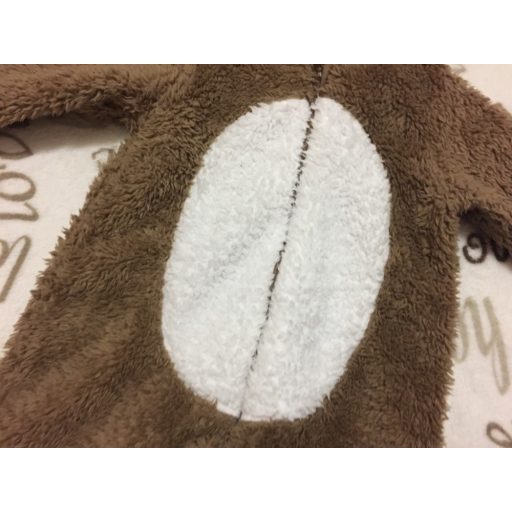 Mothercare 6-9 hó 9 kg  barna - fehér  rénszarvas fej mintás fiú overall/ overál -kezeslábas