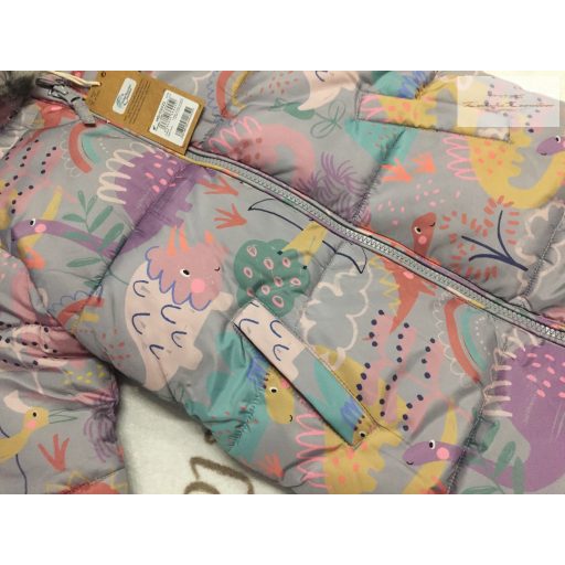 Next 3-4 év 104 cm színes dinó mintás vastag polár béléses téli lány overál/overall  - új, címkés