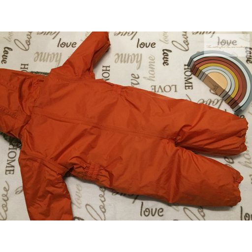 Next 12 - 18 hó 86 cm vastag polár béléses narancssárga fiú téli overál/ overall -újszerű,hibátlan