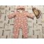M§S 0 -3 hó 6 kg 62 cm rózsaszín, felhő mintás pamut béléses lány overál/ overall .- újszerű, hibátlan