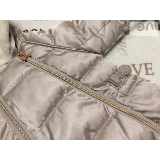 Ted Baker 6-9 hó 68-74 cm  pezsgő színű szőrme beéléses lány téli overál - újszerű,hibátlan