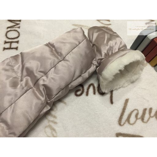 Ted Baker 6-9 hó 68-74 cm  pezsgő színű szőrme beéléses lány téli overál - újszerű,hibátlan