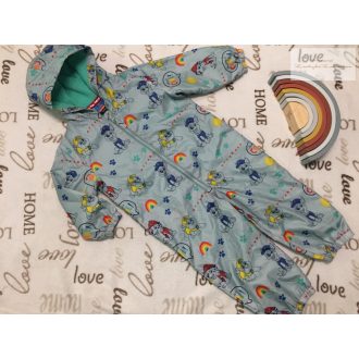   George 18  - 24 hó  86 - 92 cm  halvány zöld, Mancs őrjárat mintás fiú esőoverál/overall - újszerű,hibátlan -Robble-Chase