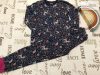 Nutmeg 8-9 év 128-134 cm sötétkék, bagoly - unikornis - virágmintás pamut  lány 2 részes pizsama - újszerű,hibátlan