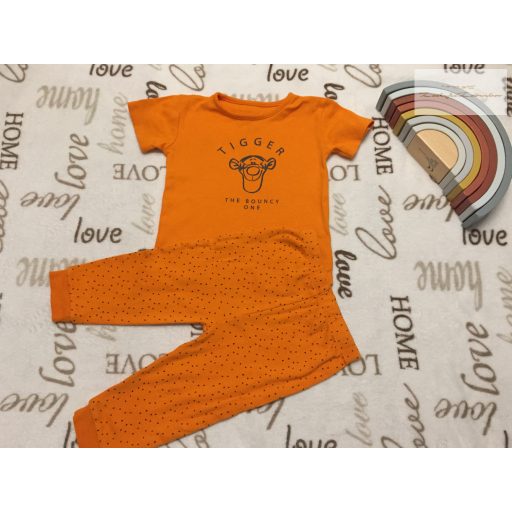 Disney at George 12 - 18  hó 80 -86  cm narancssárga, tigris mintás pamut fiú 2 részes pizsama  újszerű,hibátlan