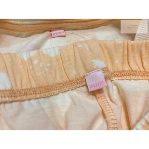 Matalan 11-12 év 146-152 cm barackvirág színű, nagy virágmintás vékony pamut lány 2 részes pizsama- új, szettet bontottam